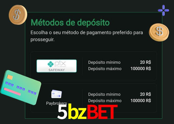 O cassino 5bzbet oferece uma grande variedade de métodos de pagamento